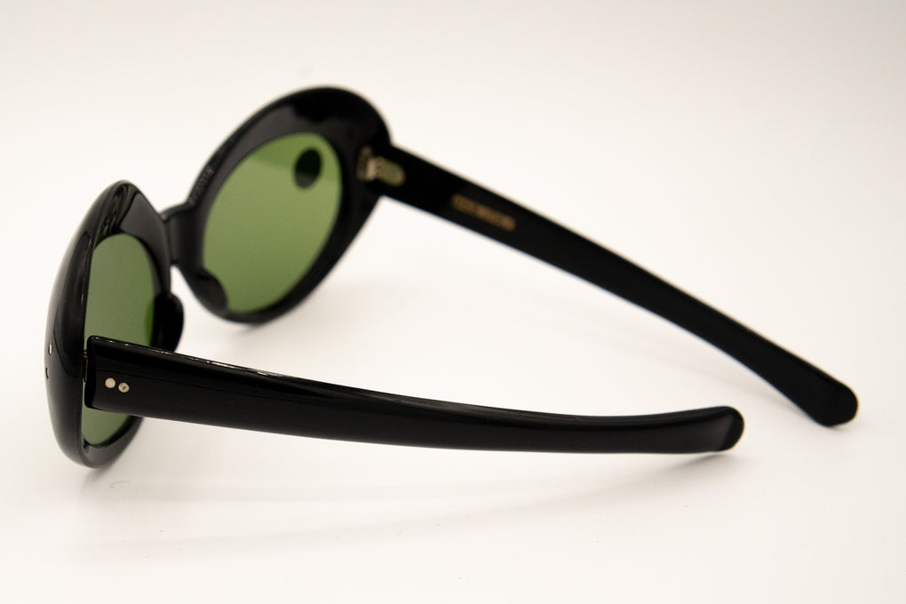 60's Black Oversize Oval Cateye Suns