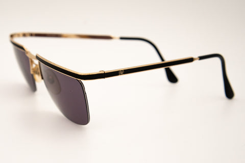 Vintage Nouvelle Vague Black+Gold 1/2 Rim Suns