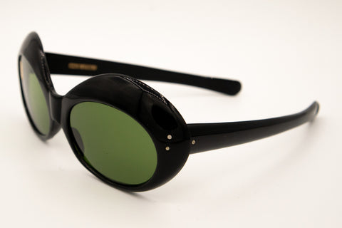 60's Black Oversize Oval Cateye Suns