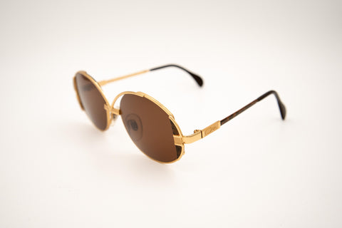 Vintage Cazal #241 Gold Oval Suns