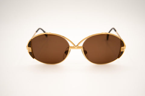 Vintage Cazal #241 Gold Oval Suns